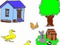게임 Dog and farmhouse coloring