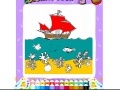 게임 Ship on the sea coloring