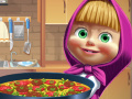 게임 Masha and the bear Cooking Tortilla Pizza 