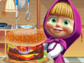 게임 Masha & the bear Cooking Big Burger 
