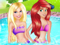 게임 Barbie & Ariel Pool Party