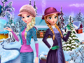 게임 Elsa and Anna Winter Dress Up