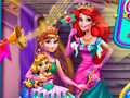 게임 Anna And Ariel Princess Ball Dress Up