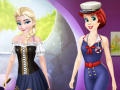 게임 Ariel And Elsa Career Dress Up