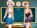 게임 Elsa And Anna Highschool Fashion