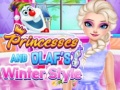 게임 Princesses And Olaf's Winter Style