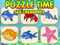 게임 Puzzle Time Sea Creatures