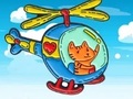 게임 Coloring Book: Cat Driving Helicopter