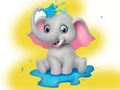 게임 Coloring Book: Elephant Spraying Water