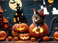 게임 Jigsaw Puzzle: Halloween Cat