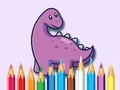 게임 Coloring Book: Dinosaur With Flowers