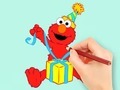 게임 Coloring Book: Elmo Gift