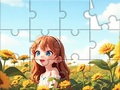 게임 Jigsaw Puzzle: Sunflower Girl
