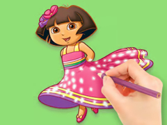 게임 Coloring Book: Dora Prepare Party