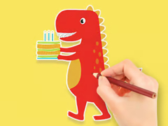 게임 Coloring Book: Dinosaur Birthday