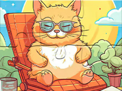 게임 Jigsaw Puzzle: Enjoying Cat