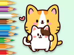 게임 Coloring Book: Hugging Cat