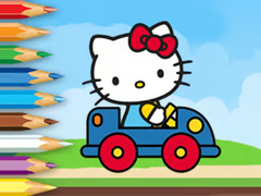 게임 Coloring Book: Hello Kitty Driving Car