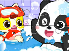 게임 Jigsaw Puzzle: Baby Panda Shower Time