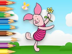 게임 Coloring Book: Piglet Holds Toy Windmill
