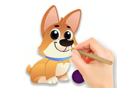 게임 Coloring Book: Dog With Toy