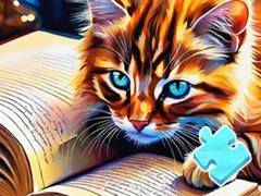 게임 Jigsaw Puzzle: Cat Reading