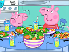 게임 Jigsaw Puzzle: Peppa Dinner Time
