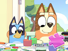 게임 Jigsaw Puzzle: Bluey Family Coloring Day
