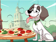 게임 Jigsaw Puzzle: Dog Eating Pizza
