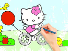 게임 Coloring Book: Hello Kitty Cycling