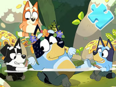 게임 Jigsaw Puzzle: Bluey Pool Spa