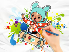게임 Coloring Book: Toca Boca Skateboard