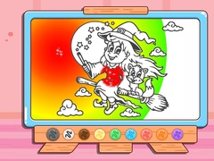게임 Coloring Book: Halloween Little Witch