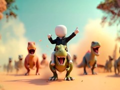 게임 Stickman: Dinosaur arena