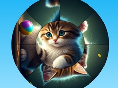 게임 Round Jigsaw Puzzle Collect Pictures with Cute Kittens