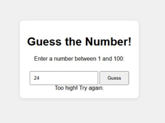 게임 Number Guessing Game