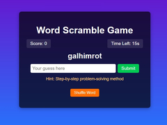게임 Word Scramble Game Challenge