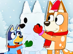 게임 Jigsaw Puzzle: Bluey Christmas Snowman