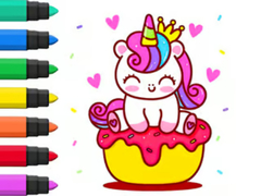 게임 Coloring Book: Unicorn Cupcake