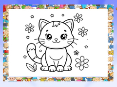 게임 Beautiful Cats Coloring Book