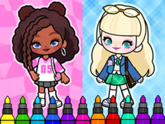 게임 Coloring Book: Aha World Sporty Girl