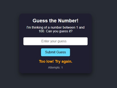 게임 Number Guessing
