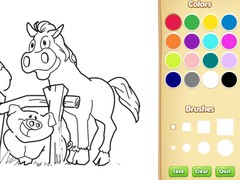 게임 Farm Animals Coloring Book for Kids