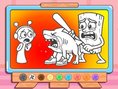 게임 Coloring Book: Sprunki VS Tung Tung Sahur