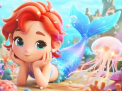 게임 Jigsaw Puzzle: Chibi Mermaid Marshmallow Jellyfish