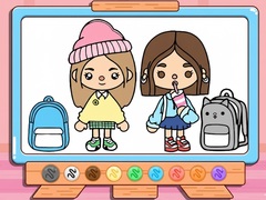 게임 Coloring Book: Toca Boca Back To School
