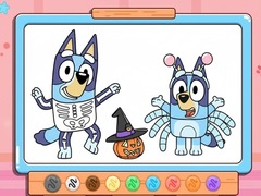 게임 Coloring Book: Bluey Halloween Costume