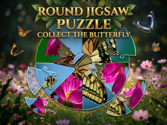 게임 Round Jigsaw Puzzle - Collect the Butterfly