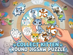 게임 Round jigsaw Puzzle - Collect Kitten