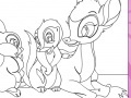 게임 Bambi, Flower, and Thumper Coloring